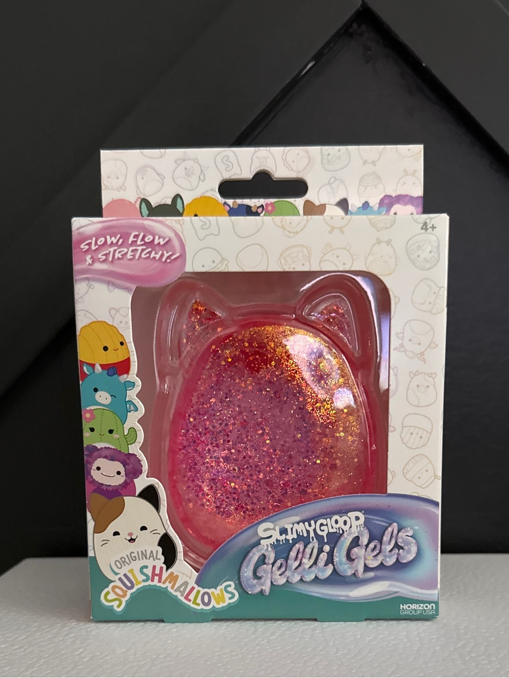 Squishmallows Pink Glitter Gelli Gels Stretchable Bath Toy